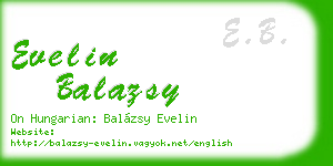 evelin balazsy business card