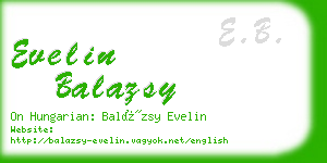 evelin balazsy business card